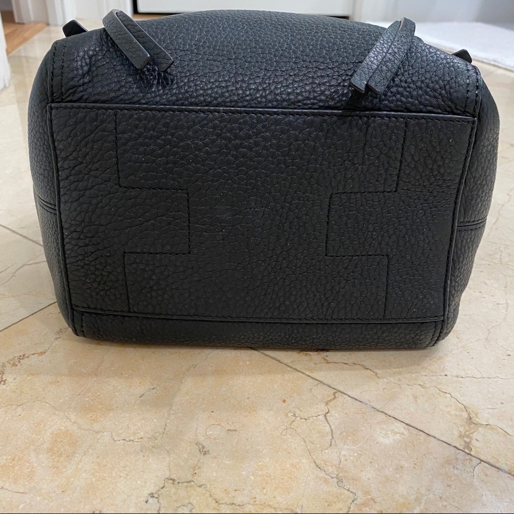 Tory Burch Claret Half Moon Satchel in Black EUC - Picture 8 of 10
